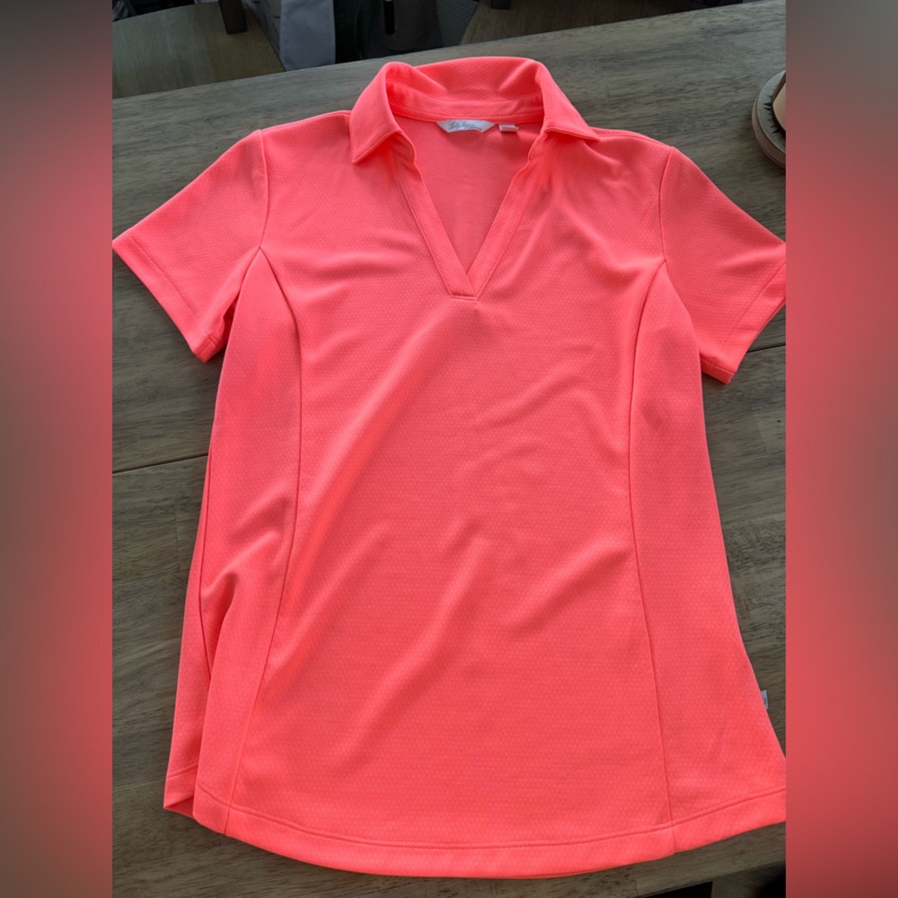 Lady Hagen Coral-Pink Golf Polo (xs)